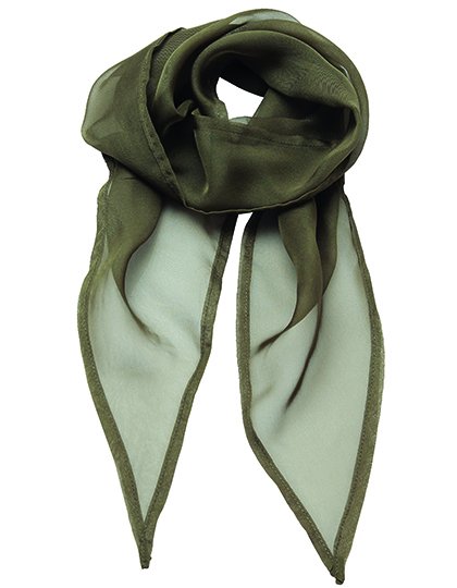 Premier Workwear Women's Colours Collection Chiffon Scarf – Olive (ca. Pantone 378C)