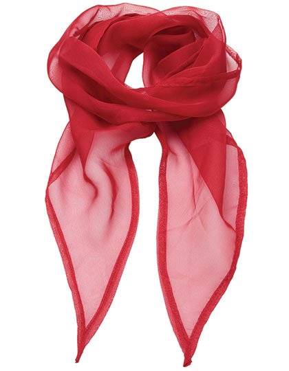 Premier Workwear Women's Colours Collection Chiffon Scarf – Red (ca. Pantone 200C)