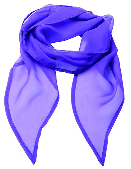 Premier Workwear Women's Colours Collection Chiffon Scarf – Rich Violet (ca. Pantone 2587C)