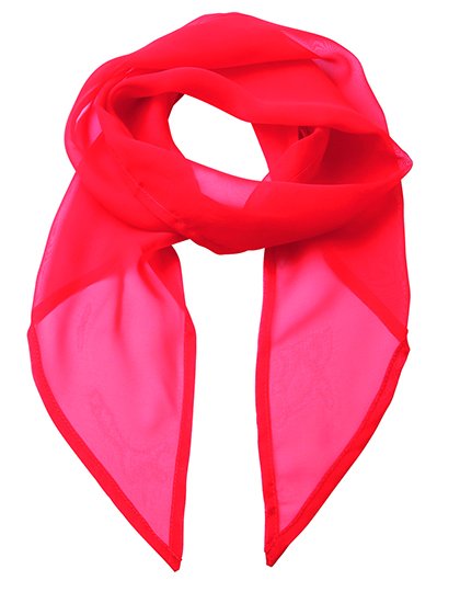 Premier Workwear Women's Colours Collection Chiffon Scarf – Strawberry Red (ca. Pantone 186C)