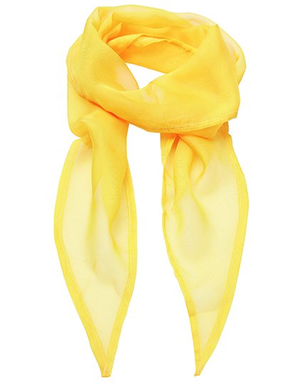 Premier Workwear Women's Colours Collection Chiffon Scarf – Sunflower (ca. Pantone 136C)