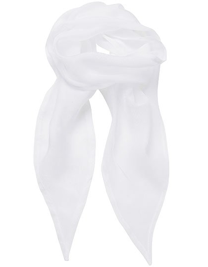 Premier Workwear Women's Colours Collection Chiffon Scarf – White