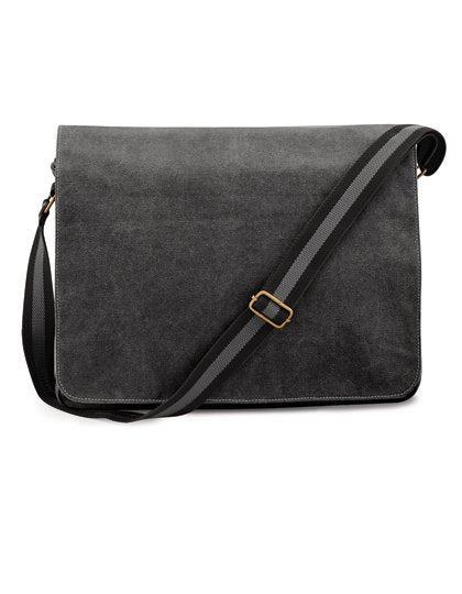 Quadra Vintage Canvas Despatch Bag – Vintage Black