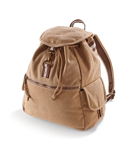 Quadra Vintage Canvas Backpack – Sahara