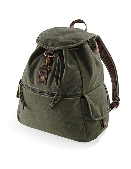 Quadra Vintage Canvas Backpack – Vintage Military Green