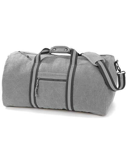 Quadra Vintage Canvas Holdall – Vintage Light Grey