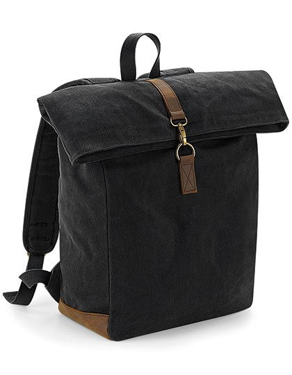 Quadra Heritage Waxed Canvas Backpack – Black