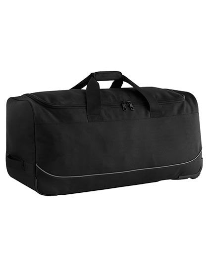 Quadra Teamwear Wheeled Holdall – Black / Grey