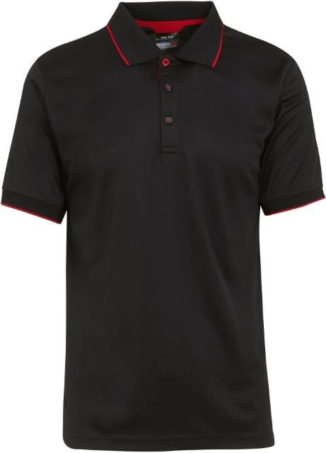 Regatta Professional Navigate Short Sleeve Polo – Black / Classic Red