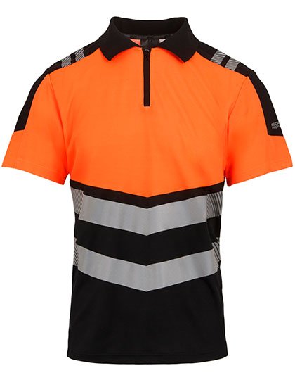 Regatta High Visibility Hi-Vis X-Pro Polo (Class 1) – Black / Orange