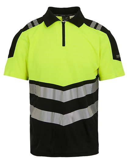 Regatta High Visibility Hi-Vis X-Pro Polo (Class 1) – Black / Yellow
