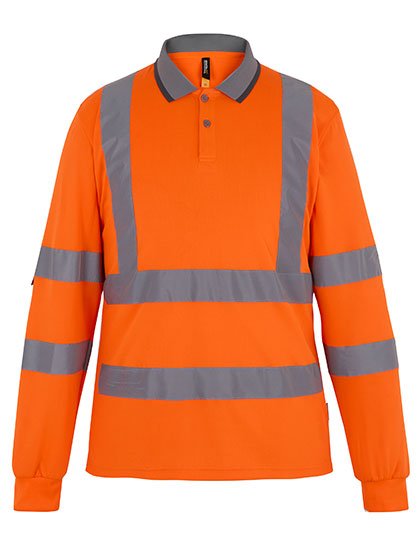 Regatta Professional Hi-Vis Pro Contract Long-Sleeved Polo Shirt (Class 3) – Orange