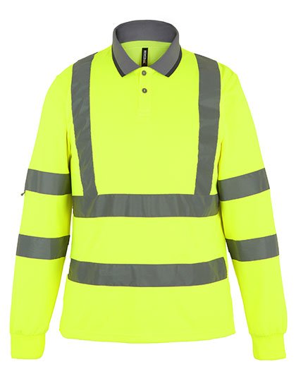 Regatta Professional Hi-Vis Pro Contract Long-Sleeved Polo Shirt (Class 3) – Yellow