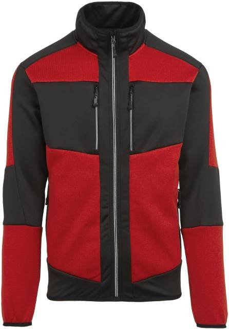 Regatta Professional E-volve Unisex Knit Effect Stretch Midlayer Jacket – Classic Red / Black