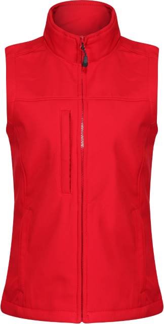 Regatta Professional Women's Flux Softshell Bodywarmer – Classic Red / Seal Grey (Solid)