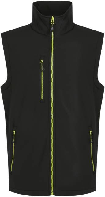 Regatta Professional Navigate 2-Layer Softshell Bodywarmer – Black / Lime