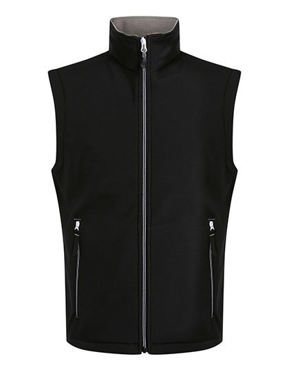 Regatta Professional Ascender 2-Layer Softshell Bodywarmer – Black / Mineral Grey