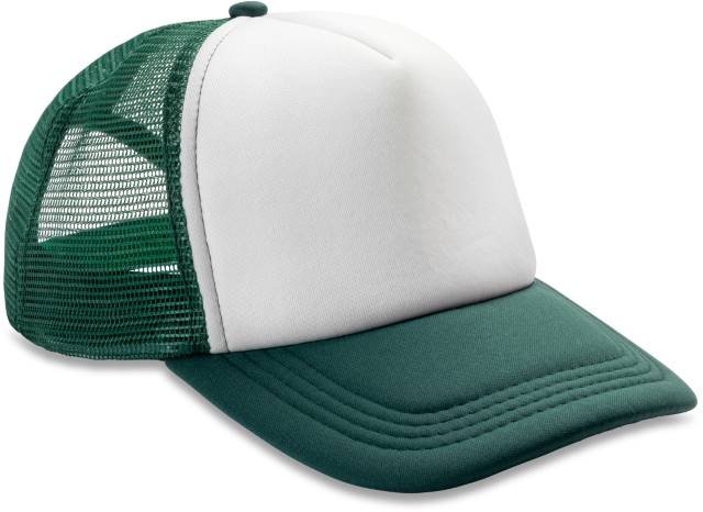Result Headwear Detroit ½ Mesh Truckers Cap – Bottle / White