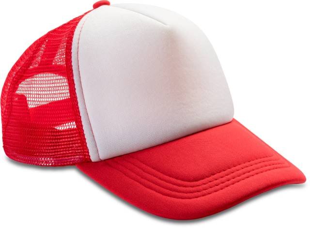 Result Headwear Detroit ½ Mesh Truckers Cap – Red / White