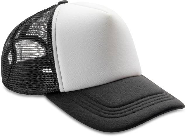Result Headwear Detroit ½ Mesh Truckers Cap – Black / White