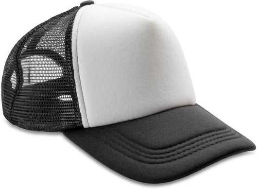 Result Headwear Detroit ½ Mesh Truckers Cap – Black / White