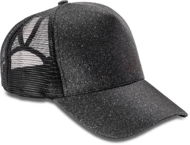 Result Headwear New York Sparkle Cap – Black