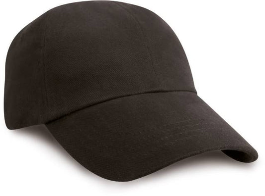 Result Headwear Low Profile Heavy Brushed Cotton Cap – Black