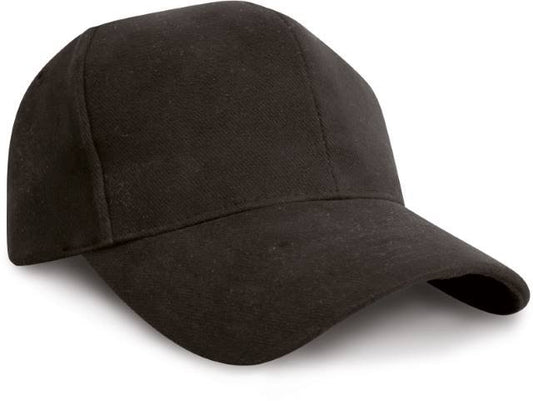 Result Headwear Pro-Style Heavy Cotton Cap – Black