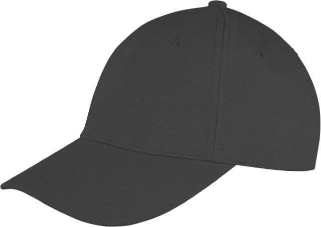 Result Headwear Memphis Brushed Cotton Low Profile Cap – Black