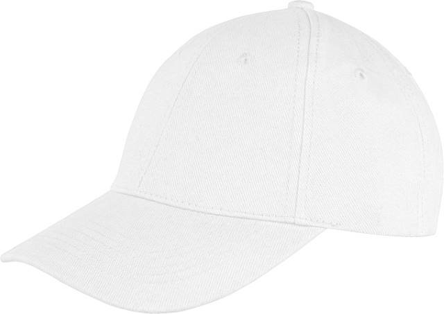 Result Headwear Memphis Brushed Cotton Low Profile Cap – White