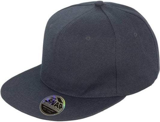 Result Headwear Bronx Original Flat Peak Snapback Cap – Black