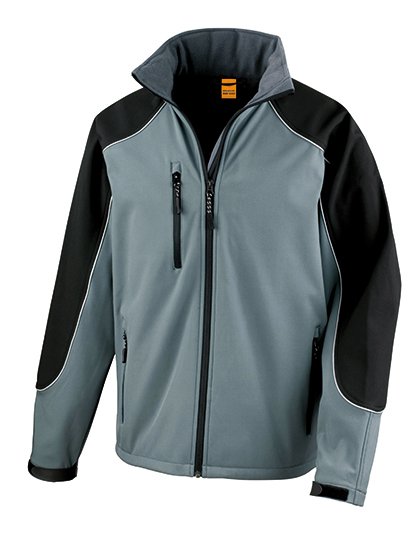 Result Workguard Hooded Soft Shell Jacket – Grey / Black