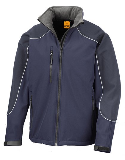 Result Workguard Hooded Soft Shell Jacket – Navy / Navy