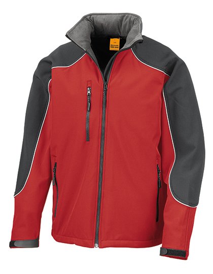 Result Workguard Hooded Soft Shell Jacket – Red / Black