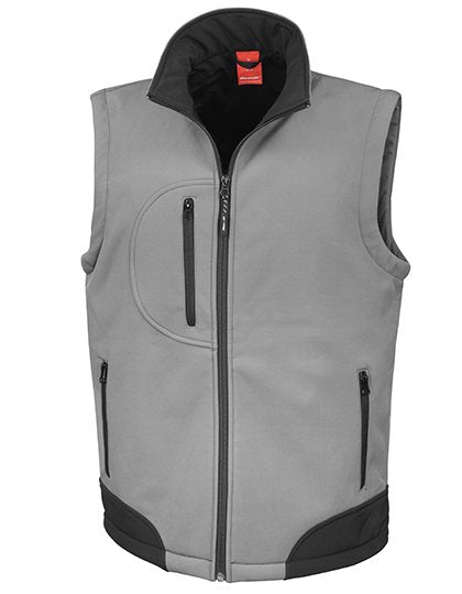 Result Soft Shell Bodywarmer – Workguard Grey / Black