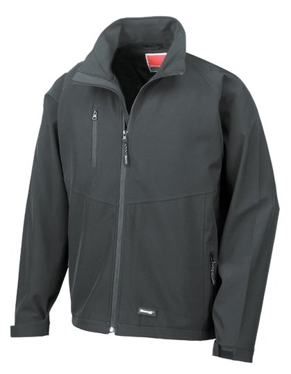 Result Men's Base Layer Soft Shell Jacket – Black