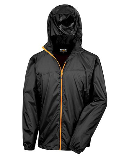 Result Urban HDi Quest Lightweight Stowable Jacket – Black / Orange