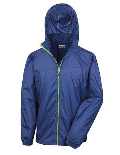 Result Urban HDi Quest Lightweight Stowable Jacket – Navy / Lime