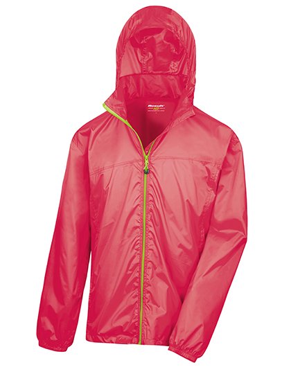 Result Urban HDi Quest Lightweight Stowable Jacket – Raspberry / Lime