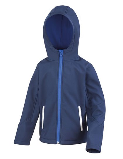 Result Core Junior TX Performance Hooded Soft Shell Jacket – Navy / Royal