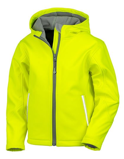 Result Core Junior TX Performance Hooded Soft Shell Jacket – Neon Yellow