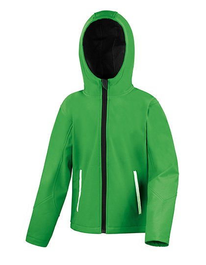 Result Core Youth TX Performance Hooded Soft Shell Jacket – Vivid Green / Black