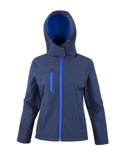 Result Core Women's TX Performance Hooded Soft Shell Jacket – Navy / Royal