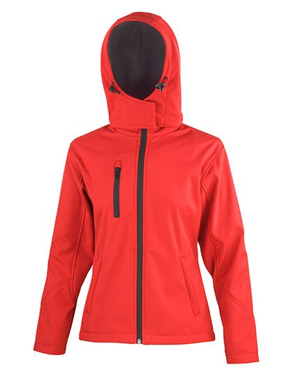 Result Core Women's TX Performance Hooded Soft Shell Jacket – Red / Black