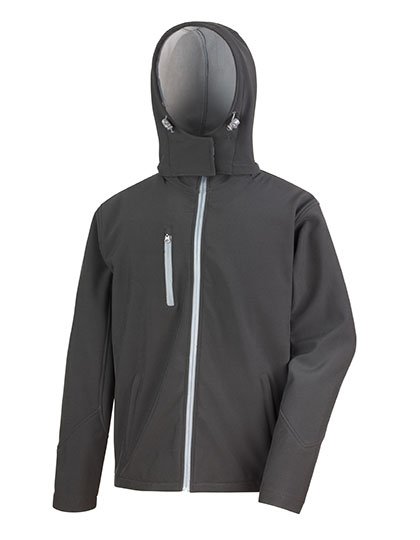 Result Core Men's TX Performance Hooded Soft Jacket – Black / Grey