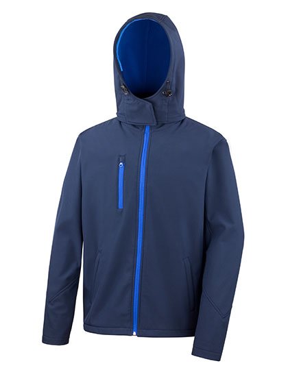 Result Core Men's TX Performance Hooded Soft Jacket – Navy / Royal