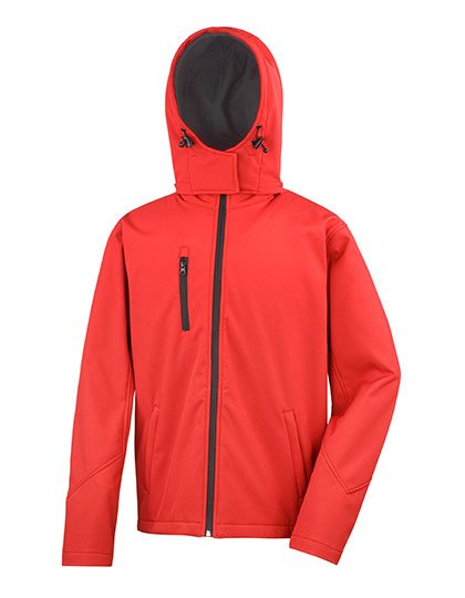 Result Core Men's TX Performance Hooded Soft Jacket – Red / Black