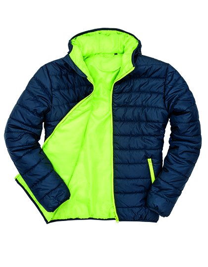 Result Core Soft Padded Jacket – Navy / Lime