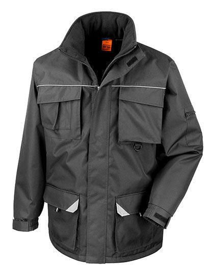 Result Workguard Sabre Long Coat – Black