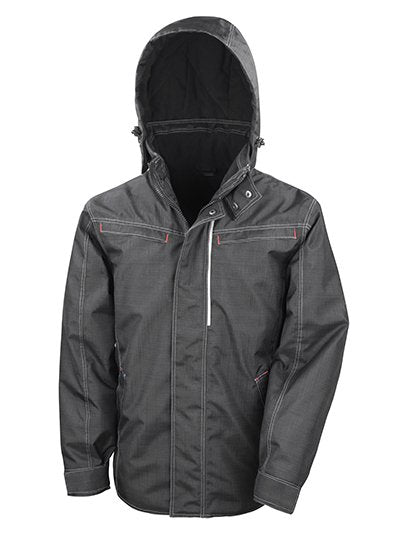 Result Workguard Denim Texture Rugged Jacket – Black